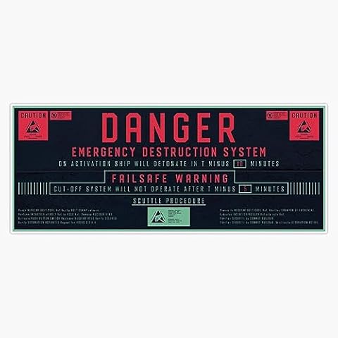 Nostromo Self Destruct Sticker Bumper Sticker Vinyl Decal 5" Cover