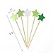Winrase 50pcs Multicolor Stars Cupcake Toppers Mini Cake Toppers Food Decoration Toppers Party Decorative Accessories for Birthday Wedding Baby Shower