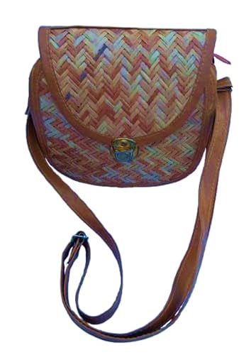 Image of han bag bamboo (LOCK) Bamboo Bags for Women - Handmade Wicker Woven Purse Handbag