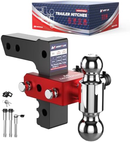 MOSTPLUS Trailer Hitch Compatible with 2 Inch Receiver, 2 Ball Mo...