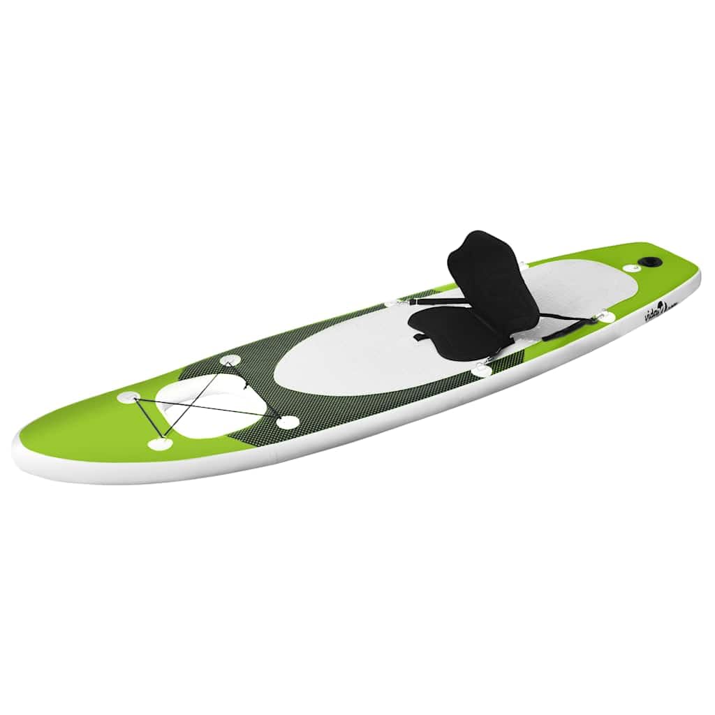 vidaXL Juego de Tabla Paddle Surf Inflable Verde 300x76x10 cm