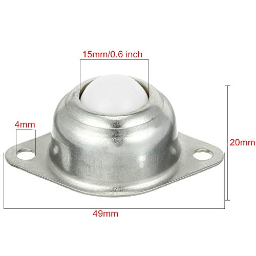 Nylon Ball Transfer Unit KangTeer 8pcs 3/5" Nylon Ball Bearing 28Lbs Table Conveyor Roller Ball Transmission Tool