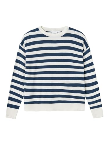 NAME IT Mädchen Nkfviranja Ls Loose Knit Strickpullover 13232236,Dark...
