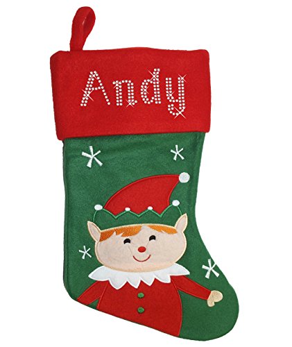 Calza di Natale personalizzabile con cristalli