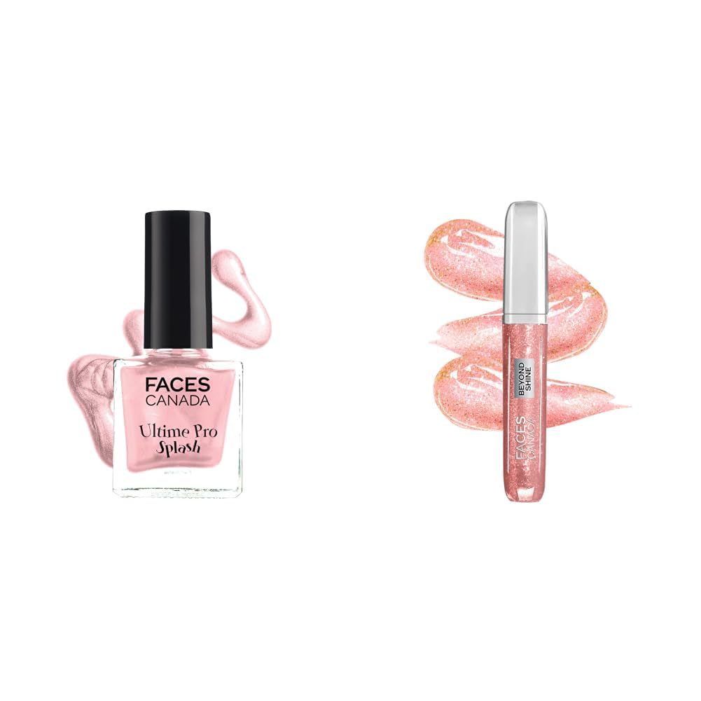 FACESCANADA Splash Glossy Finish Nail Enamel Twinkle 36 8ml & Beyond Shine Lip Gloss - Gleam Dream 11, 3.8ml-picture-14