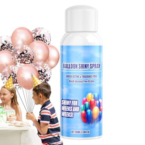 Ballon-Hochglanzspray,Hochglanz-Ballonspray,4,58 Unzen Hochglanz-Ballonspray | Glitzer-Finish-Spray, wasserfest, langlebig, Dekorationszubehör für Szenen
