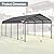 VeroFree 12x20 Ft Heavy Duty Metal Carport with Galvanized Steel Roof-Alabaster Finish, 1 Door Design for Reliable Vehicle & Equipment Protection (1 Doors)