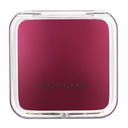 Magnifying Compact Mirror - Snowflakes Elegant Compact Pocket Mini Makeup Mirror Double Sided 1X/10X Magnification Cosmetic Mirrors Handheld Portable For Travel And Purses (Purple) #TOP6