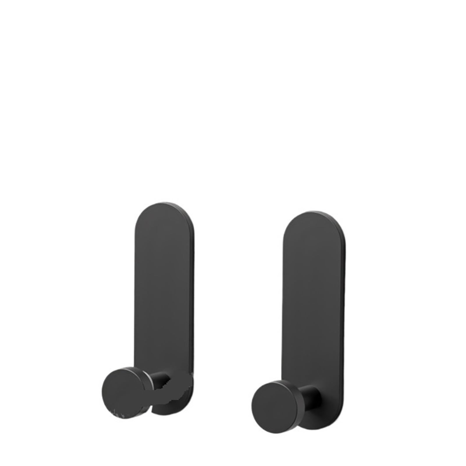 MKYYIOED Adhesive Hooks 2-6Pcs Stainless Steel Bathroom Robe Hooks Adhesive Wall Hook Towel Holder Kitchen Hardware Hanger(Black 2PCS)