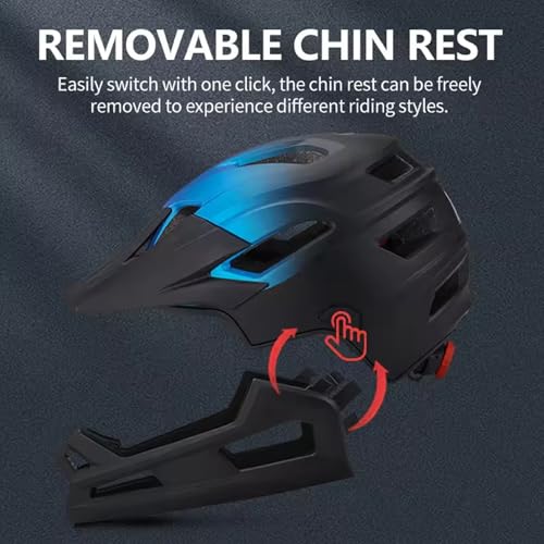 Casco de bicicleta ligero y resistente al viento con mentonera extraíble 5