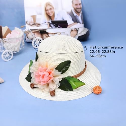 Sombrero de Sol para Mujer tipo Panama de Paja miniatura 2