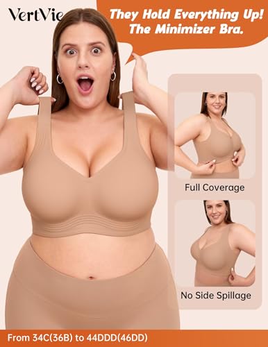 Image of Vertvie Jelly Bras for Women No Underwire Minimizer Support