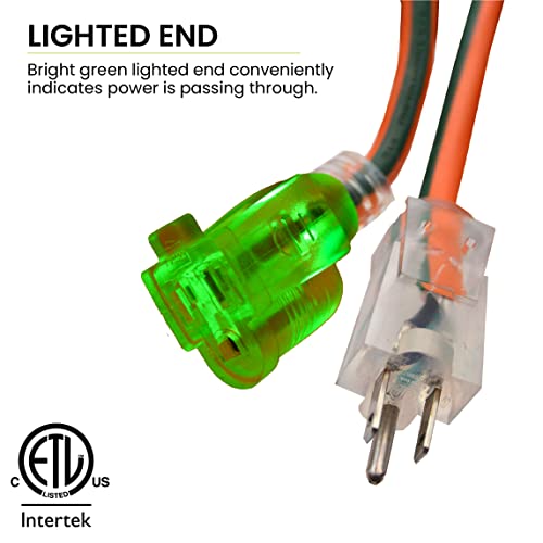 Go Green Power Inc. Gg-13708 16/3 8' Heavy Duty Extension Cord-Orange, 8 Ft #TOP2