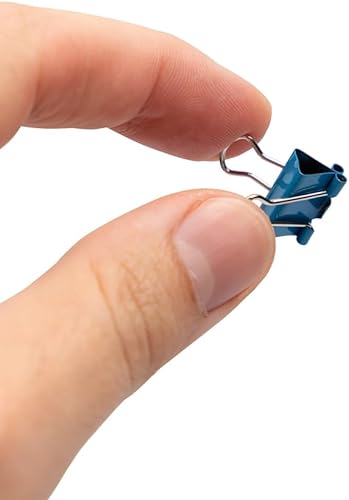 Miniatura 6 de JAM PAPER Clips coloridos para carpeta, extra pequeños, 35 pulgadas (0.591 in), color azul, paquete de 30 unidades