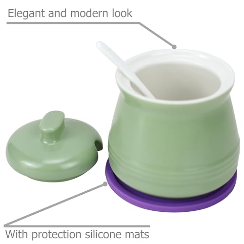 Eiks Ceramic Condiment Pots Seasoning Jars With Lid thumb #1