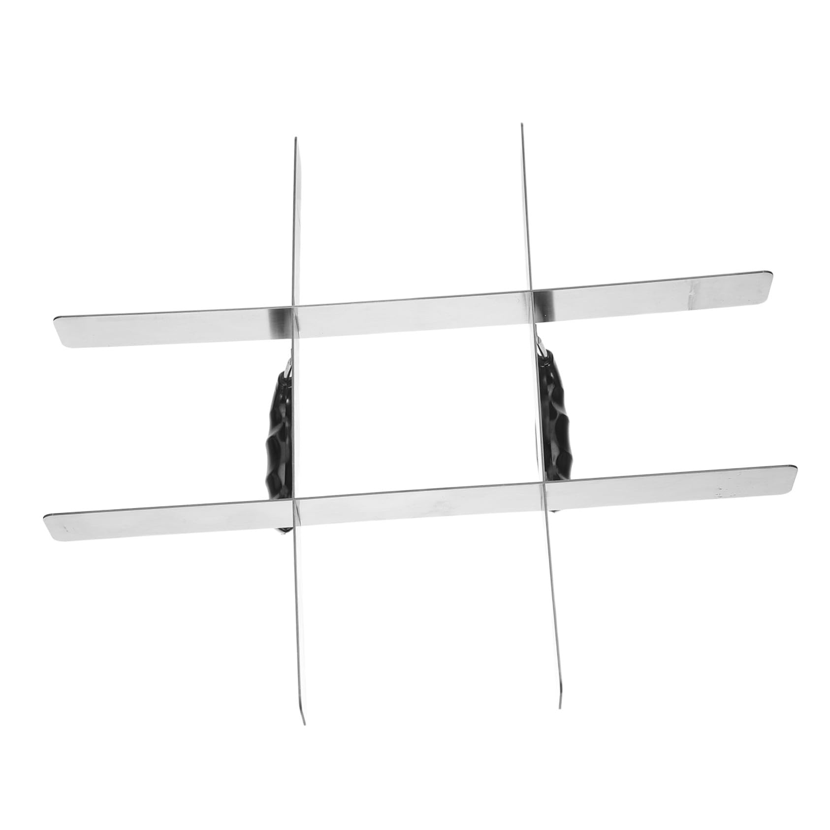 Guide de Découpe de Gâteau Inox avec Poignées Diviseur pour Moule Rectangulaire à Brownies Partiteur de Portions pour Cheesecake Tiramisu et Riz Outil Multifonction pour Pâtisserie
