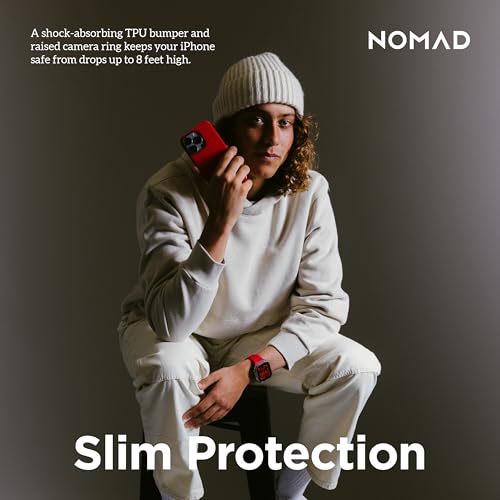 NOMAD Phone 15 Pro Sport Case Night Watch Red - iPhone 15 Pro Case Magsafe Charging Compatible, Phone Case for iPhone 15 Pro - Thumbnail 7