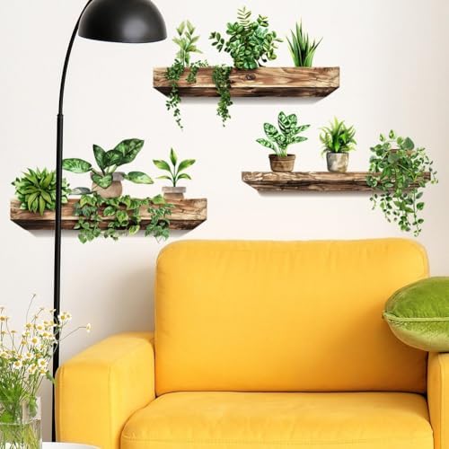 Adhesivos de pared 3D plantas verdes 27x39 cm miniatura 2