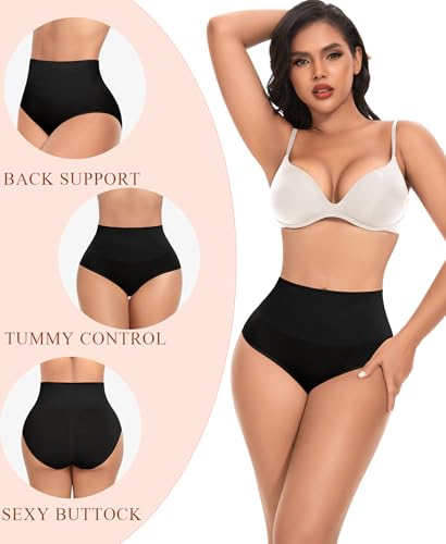 Image of Werena Tummy Control Shapewear Underwear for Women High Waisted Body Shaper Panties Shaping Briefs