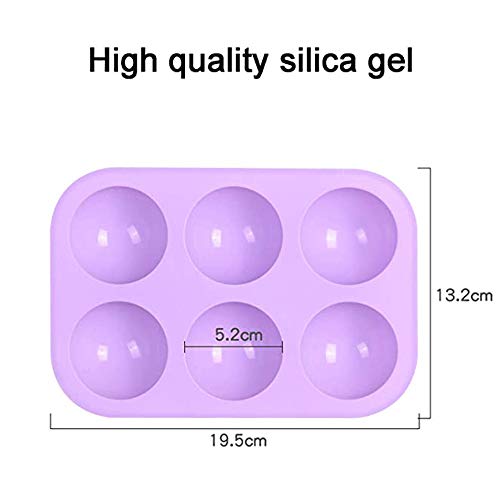 image for ywduoying Medium Semi Sphere Silicone Mold, 3 Packs Baking Mold for Ma