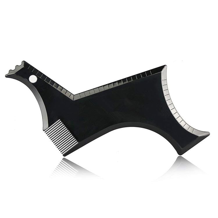 Image of Fully Beard Shaper Tool for Men Beard Comb for Men and Boys Beard Symmetry Tool for Perfect Lines, Neckline and Jawline Pack of 1