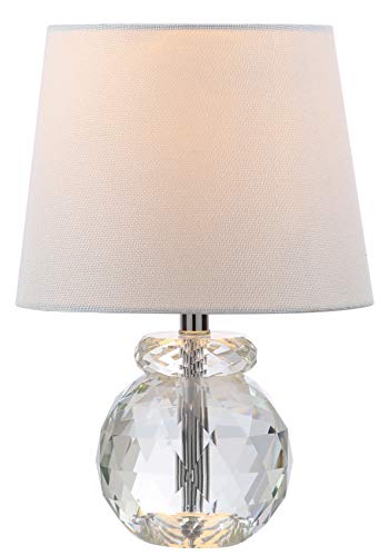 SAFAVIEH Lighting - Eunice 13-Inch Crystal Table Lamp - Clear & Off-White - Contemporary Mini-Profile Design - Ideal for Living Room, Bedroom - LED Bulb Included (LIT4367A)