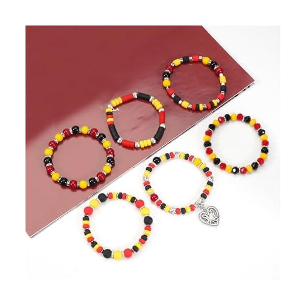 Halloween Bracelets for Women Boo Pumpkin Skull Ghosts Stretchy Beaded Bracelets Spooky Skeleton Bat Cat Stackable Bracelet Christmas Bracelet Jewelry - Image 4