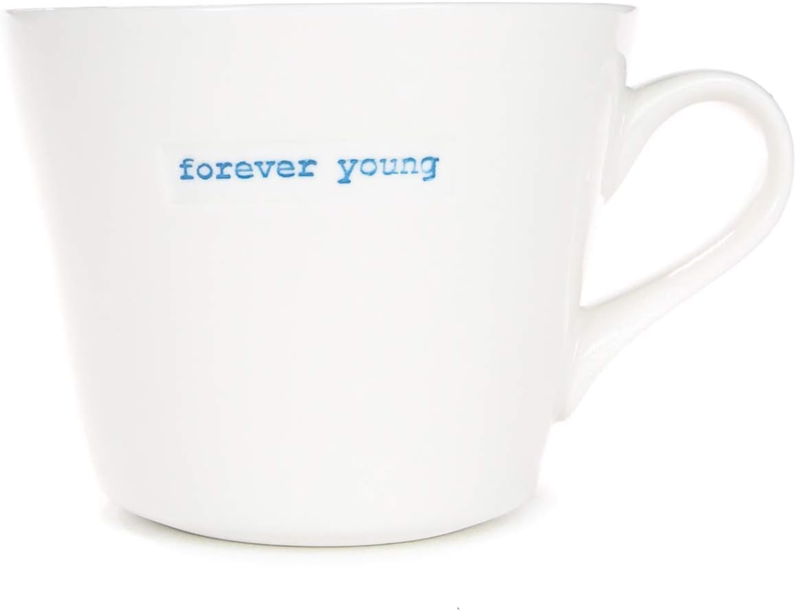 Keith Brymer Jones - Word Range - Ceramic Standard Mug - Forever Young - 350ml