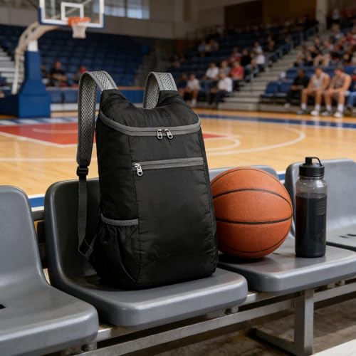 Mochila Plegable de Gran Capacidad Negra miniatura 1