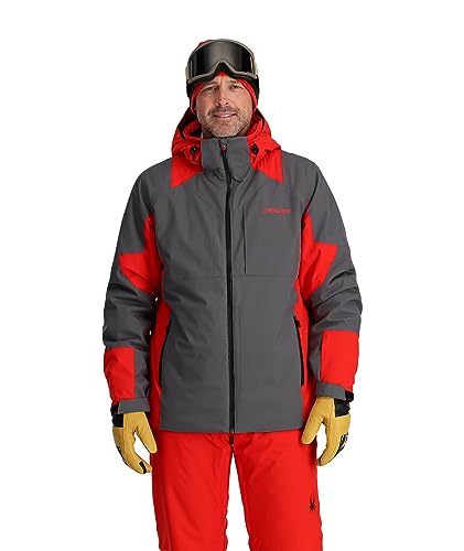 Spyder Veste Contact Homme haut de gamme en tissu imperméable noir