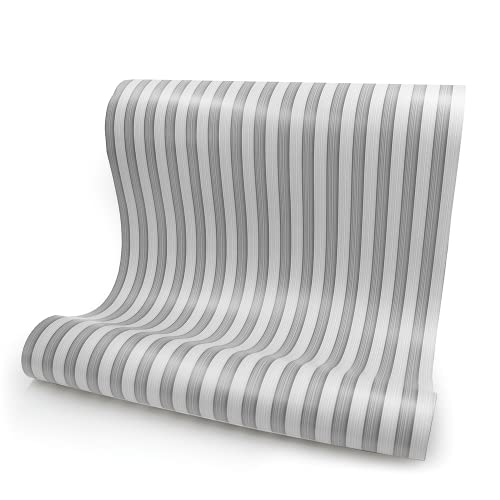 Papel de Parede Adesivo Madeira Ripada Tons de Cinza Lavável