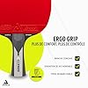 JOOLA Raquette de Tennis de Table Carbon X Pro ITTF-Approuvée-pour Compétition-7 étoiles Batte de Ping-Pong, Noir/Gris, 2.0 MM Éponge