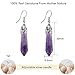 Real Natural Quartz Stone Healing Point Crystal Chakra Dangle Earrings