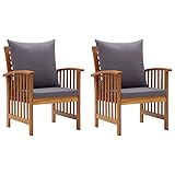 Dieses Set aus 2 Holz-Gartenstühlen ist zweifellos ein Blickfang in Ihrem Garten oder auf Ihrer Terrasse!