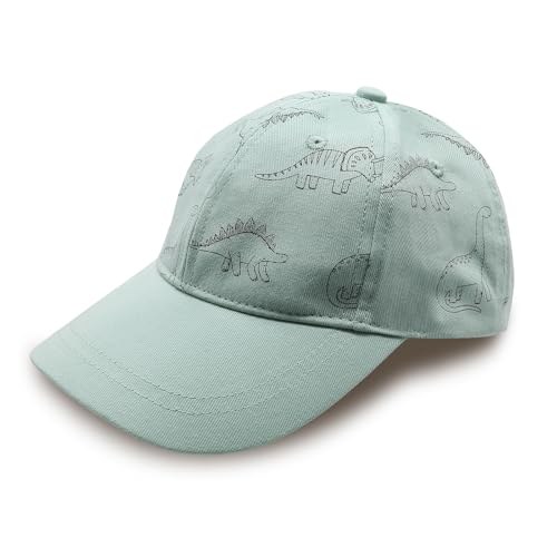 Baseball Cap for Baby Boys Girls Boys Dinosaur Caps Summer Sun Hat for Girls Cotton Baseball Hat for Toddler9(Green,1-3T)
