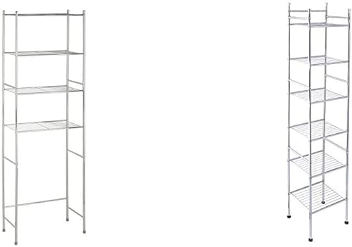 Miniatura 1 de Honey-Can-Do Estante de ahorro de espacio de 4 niveles, cromado, 24.02 pulgadas de largo x 11.02 pulgadas de ancho x 67.72 pulgadas de alto y