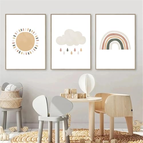 Peinture murale arc-en-ciel comme cadeau de naissance idéal