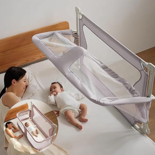 Cuna 3 En 1 para Bebés, Moisés De Cama para Bebé para Colecho, Cuna Junto A Mí, Moisés para Bebés, Cuna Portátil, Ventana De Malla Transpirable Y Visible, CU, Creamy-White, 120x50cm