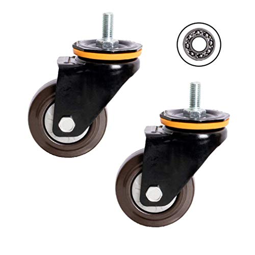 Roulettes pivotantes à vis M12 de 5 pouces pour chariot