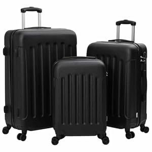INLIFE INLIFE Koffer Set 3 pcs Schwarz 50 x 31 x 78 cm ABS Plastik, Stahl,Andere,Taschen & Koffer,Reisekoffer,Schwarz,10.15 KG,42006229