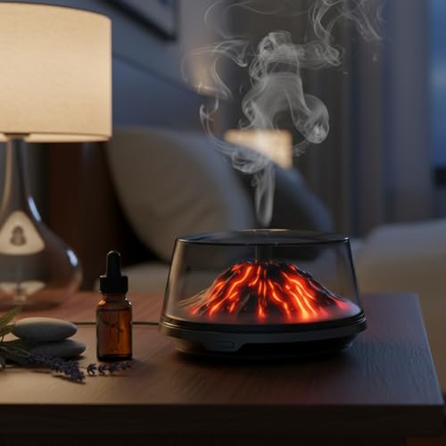 Image of Smart Car Air Freshener Diffuser, 5 Color LED Light, 2 Refills - Long Lasting Car Perfume, Automatic Scent Diffuser for Dashboard, Automotive Air Fresheners for Car Decor