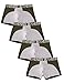 David Archy Men's 4 Pack Micro Modal Contrast Color Trunks