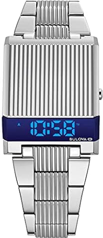 Bulova Męski zegarek kwarcowy Computron, Srebrny, bransoletka