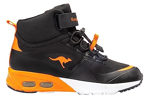 KangaROOS Jungen Kx-hydro Sneaker, Jet Black Neon Orange, 39 EU – Ansicht 2