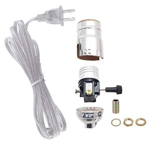 B&P Lamp® Nickel Plated Socket With Matching Cord Set And Basic Hardware #TOP6