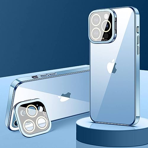 Protecteur de lentille en verre trempé sur cette coque transparente pour iPhone 14 Pro