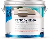 Peinture Piscine RENODYNE 60 10L Blanc– Revêtement Caoutchouc Chloré pour Bassin – Haute Résistance Chlore et Produits Piscine – Séchage Rapide 72h