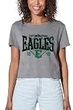 Eastern Michigan University Women's Crop Top T-Shirt, Athletic Heather, S