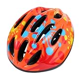 SUPVOX Casco Infantil Seguridad para Años con Ventilación Protector de Cabeza para Patinete Skate y Ciclismo Color Naranja con Puntos