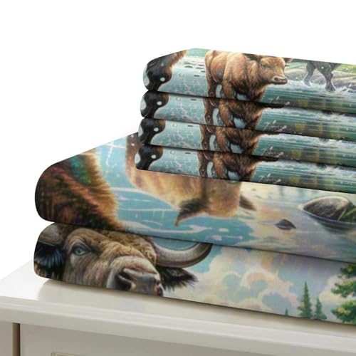 Housse de couette bison 200x200 infroissable qui ne perd pas ses couleurs
